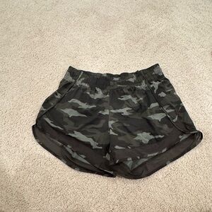 Athleta mesh racer run shorts camo
